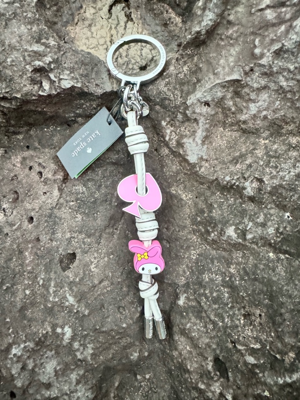 Kate Spade NWT My Melody Pink Multi Bag Charm Keychain